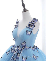 Ball Gown Formal Prom Dresses Luxurious Dresses Engagement Court Train Sleeveless V Neck Tulle With Pleats Appliques 2