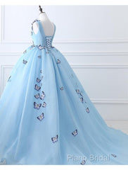 Ball Gown Formal Prom Dresses Luxurious Dresses Engagement Court Train Sleeveless V Neck Tulle With Pleats Appliques 2