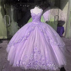 Ball Gown Sweet 16 Dresses Princess Quinceanera Dresses Lace Appliques Sweet 15 Party Formal Prom Ball Gowns