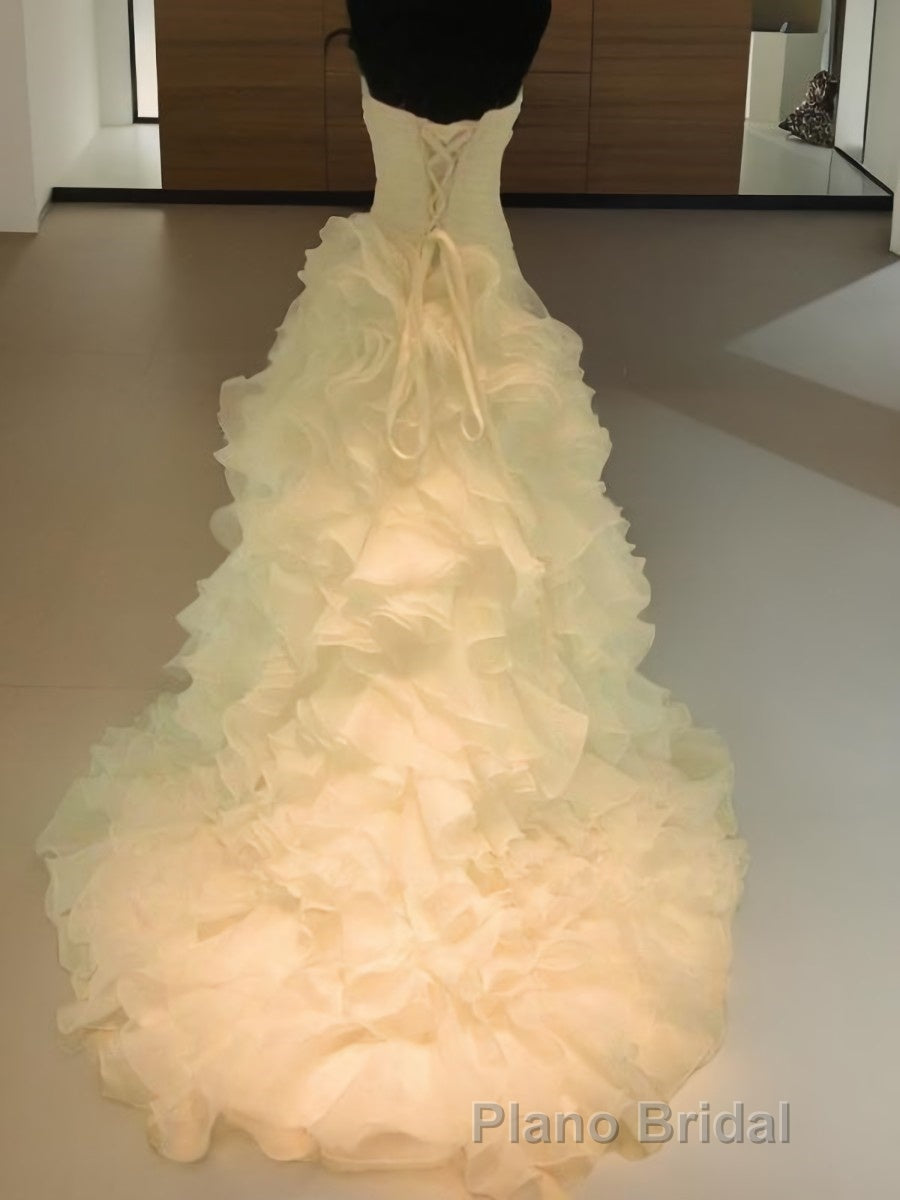 Ball Gown Sweetheart Court Train Organza Wedding Dresses Secondary image