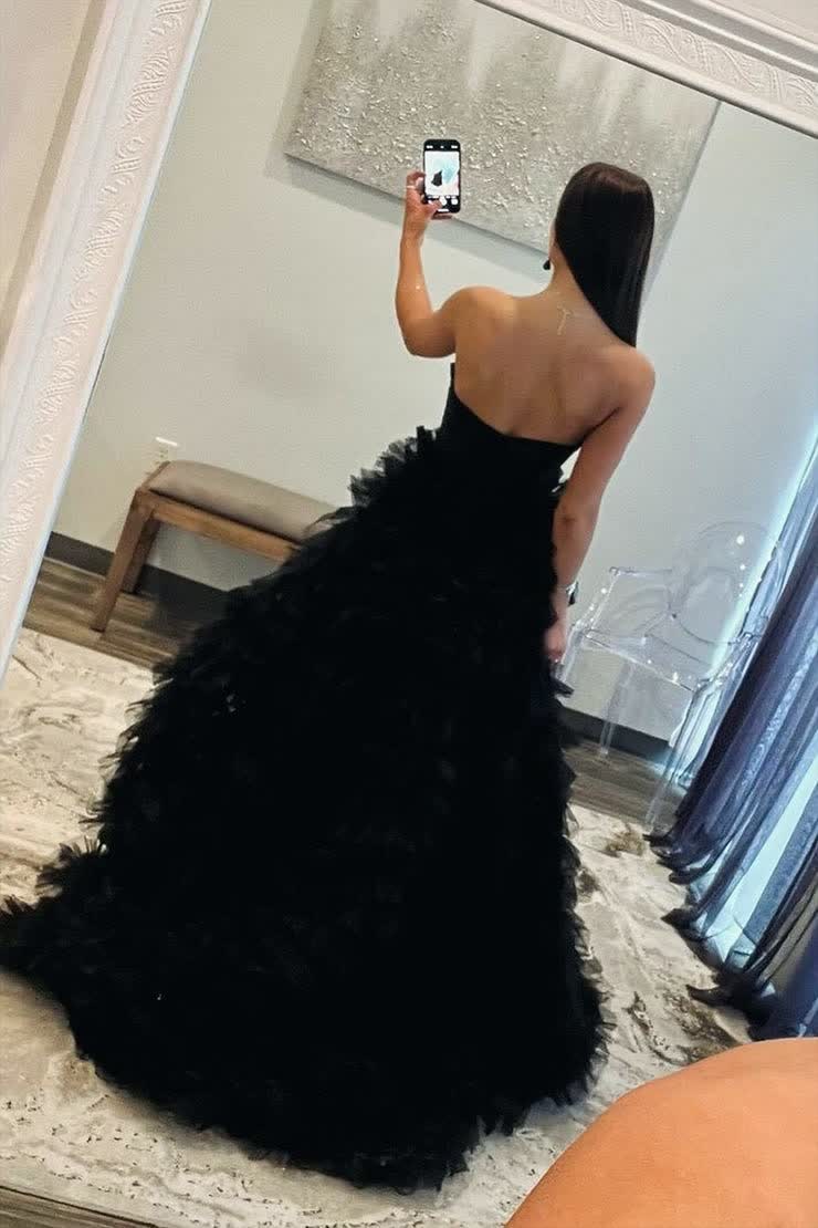 Ball Gown Sweetheart Pink Tiered Printed Tulle Prom Dress