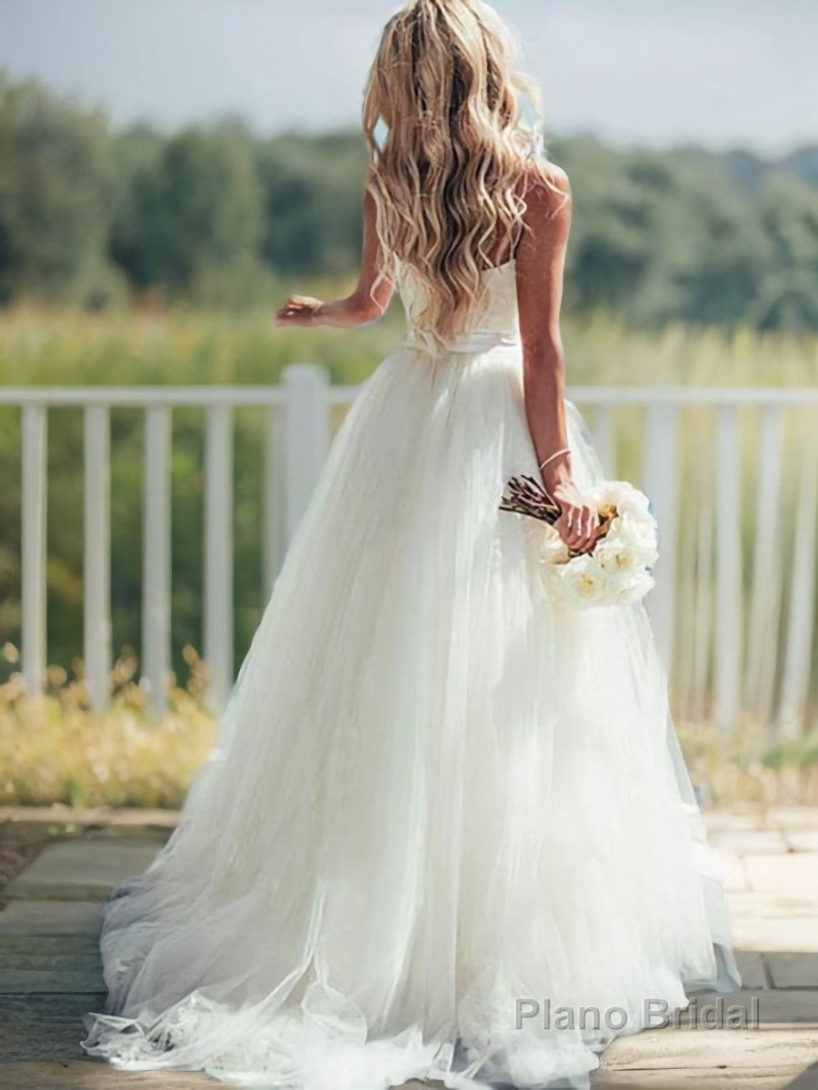 Ball Gown Sweetheart Sweep Train Tulle Wedding Dresses Secondary image