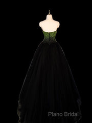 Ball Gown Sweetheart Tulle Black Formal Prom Dresses Formal Dresses