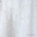 Beading Pearls Lace Floor Length Straps V-Back Backless White A-Line Wedding Dresses