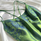 Beautiful A Line Spaghetti Straps Green Long Prom Dresses Evening Gowns