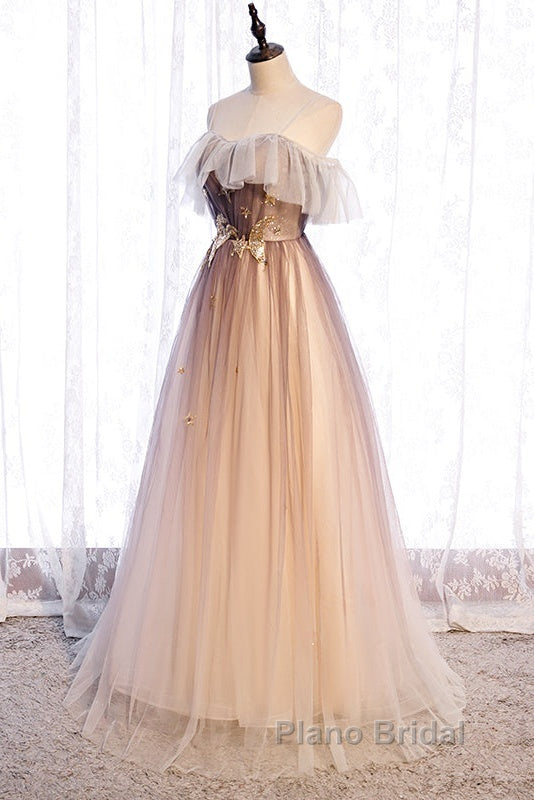 Beautiful Gradient Tulle With Straps Sweetheart Party Dresses, A-Line Tulle Evening Dresses Formal Prom Dresses Secondary image