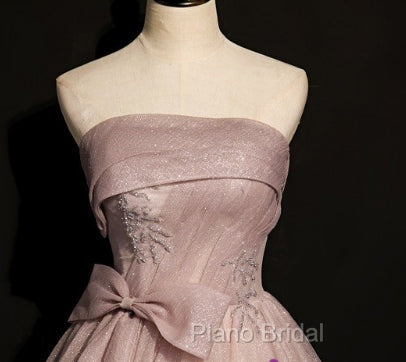 Beautiful Pink Tulle Sequins Strapless Pleats Beading Formal Prom Dresses Formal Ball Gown Brithday Quinceanera Dresses