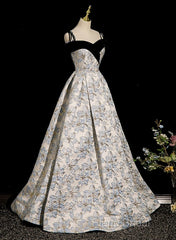 Beautiful Satin Sweetheart Off Shoulder Formal Prom Dresses, A-Line Satin Formal Dresses