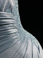 Beautiful Spaghetti Strap Mermaid Glitter Satin Long Formal Prom Backless Applique Evening Gown Simple Wedding Dresses