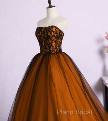 Beautiful Tulle A-Line Ball Gown Sweet 16 Party Dresses, Long Formal Prom Dresses