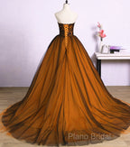 Beautiful Tulle A-Line Ball Gown Sweet 16 Party Dresses, Long Formal Prom Dresses
