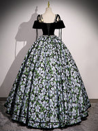 Black A-Line Satin Long Formal Prom Dresses, Black Long Evening Dresses