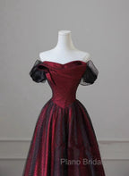 Black and Red Long Formal Prom Dresses Formal Evening Gown