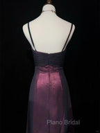 Black and Red Sweetheart Long Formal Dresses, Straps Long Formal Prom Dresses