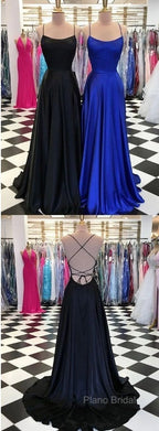 Black And Royal Blue Formal Prom Dresses, Formal Gown, Graduation School Party Dresses, Winter Formal Dresses