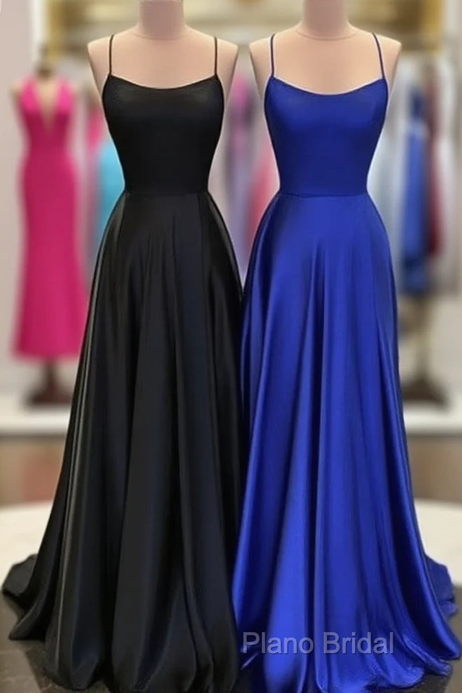 Black And Royal Blue Formal Prom Dresses, Formal Gown, Graduation School Party Dresses, Winter Formal Dresses Main image