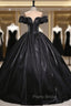 Black Ball Gown Off the Shoulder Quinceanera Dresses