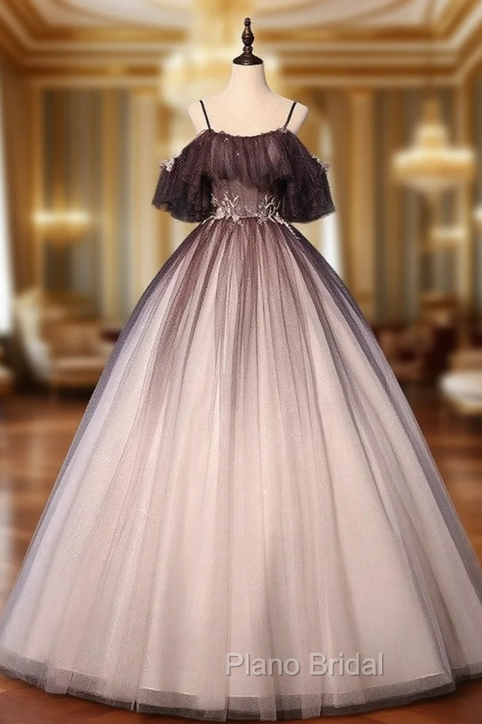 Black Fantasy Gradient Starry Sky Quinceanera Dresses