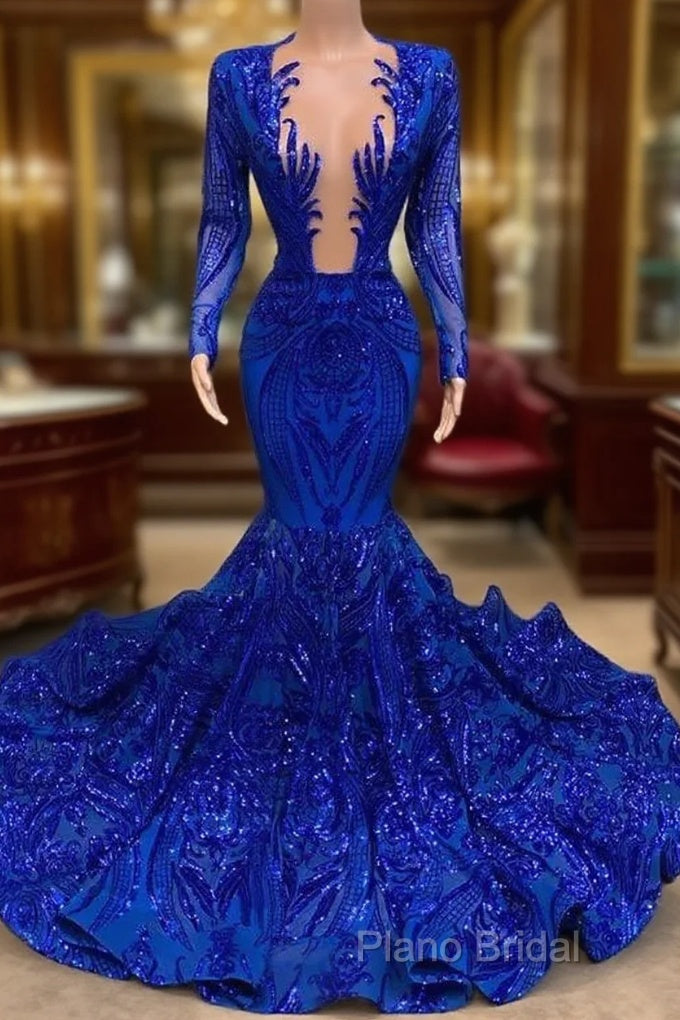 Black Girl Formal Prom Dresses Mermaid Long Formal Prom Dresses