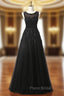 Black Lace Beading Scoop Sleeveless Bridesmaid Dresses