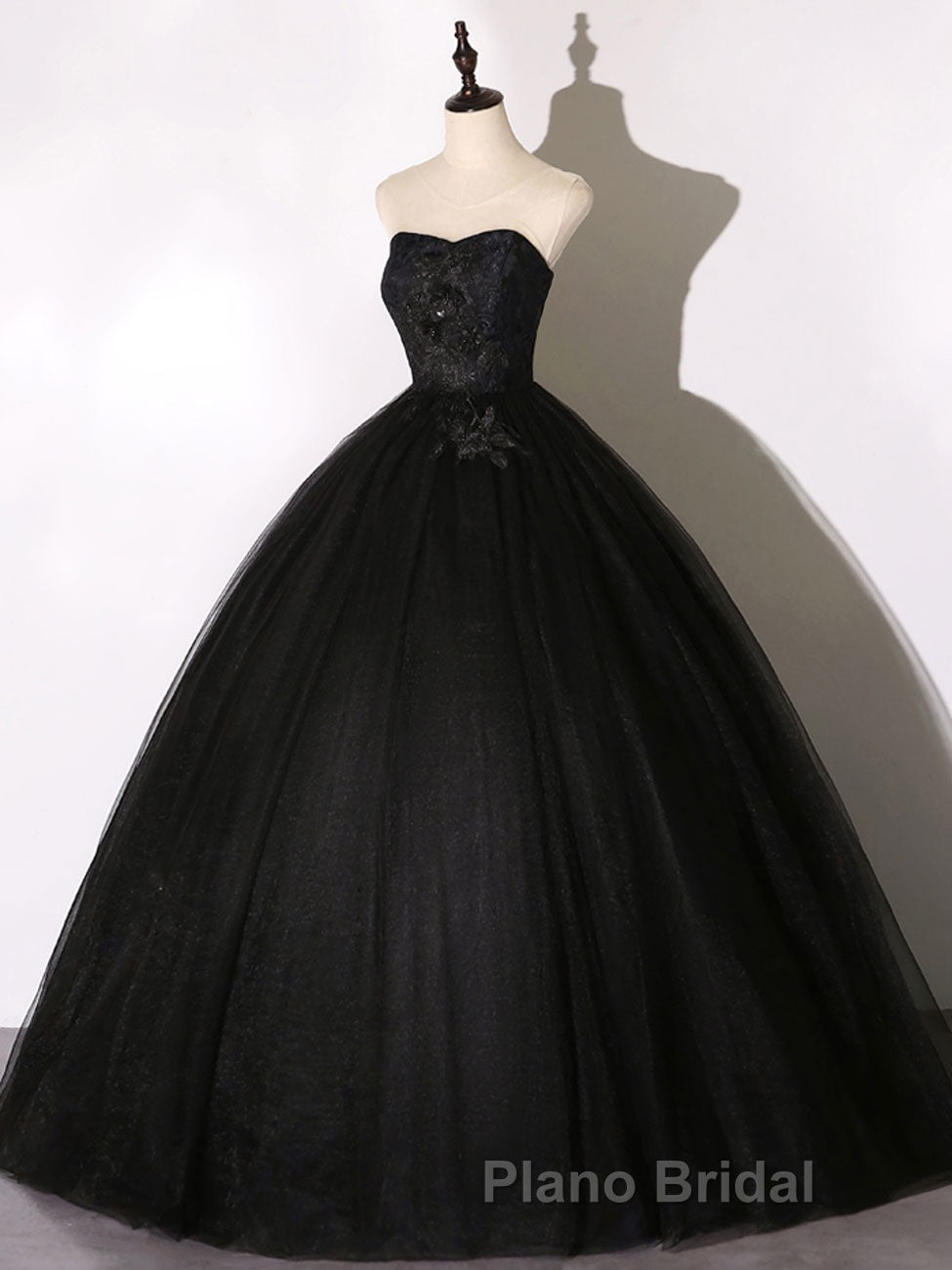 Black Long Formal Prom Dresses, Black Lace Formal Evening Dress Secondary image