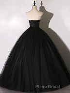 Black Long Formal Prom Dresses, Black Lace Formal Evening Dress