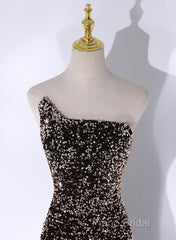 Black Mermaid Sequins Long Formal Prom Dresses, Black Formal Dresses Party Dresses
