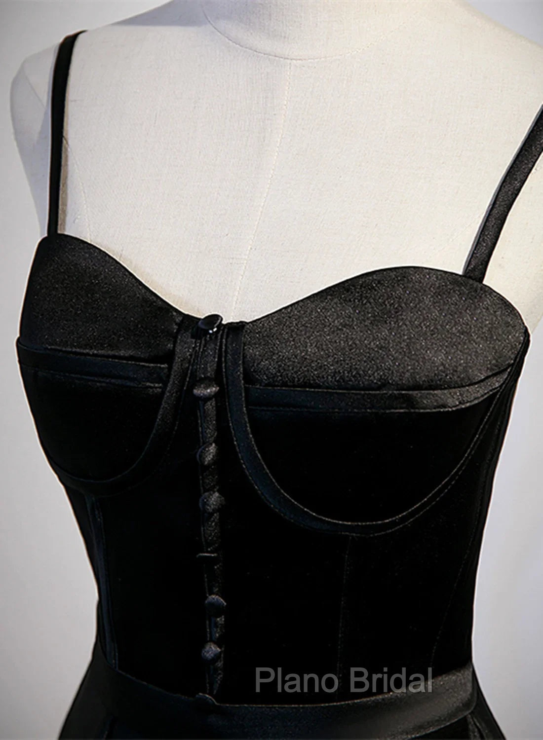 Black Satin Long Party Dresses Black Simple Junior Formal Prom Dresses Formal Prom Dresses shops