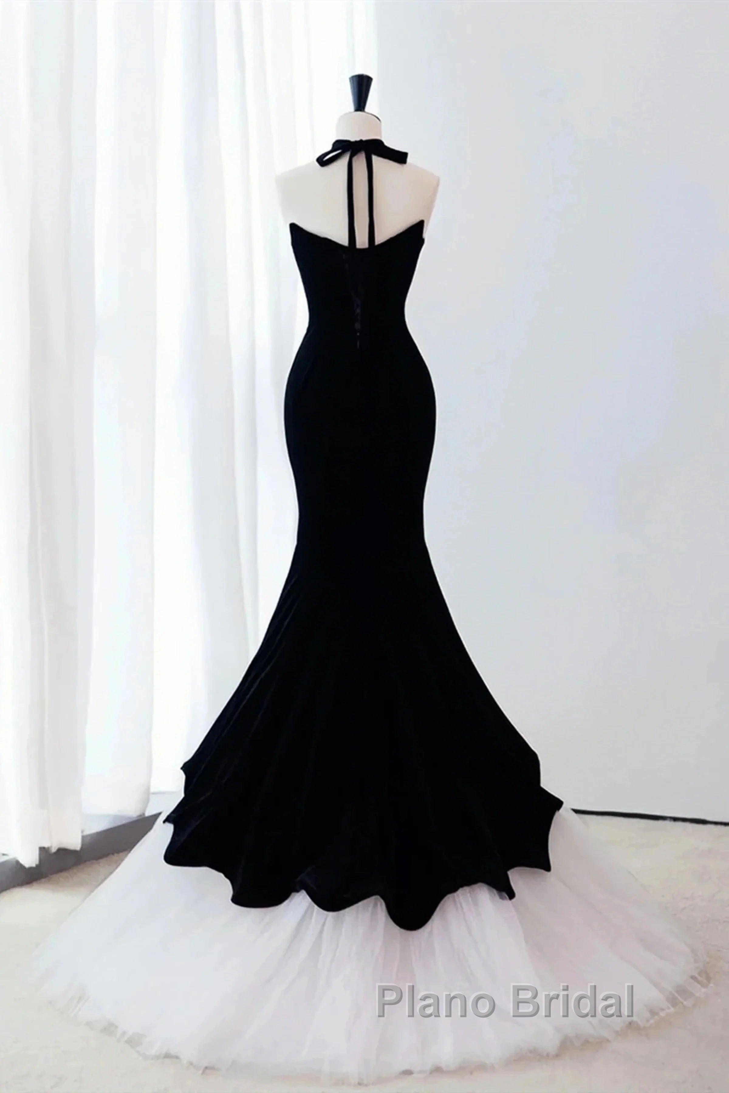 Black Sweetheart Mermaid Tulle Formal Prom Dresses