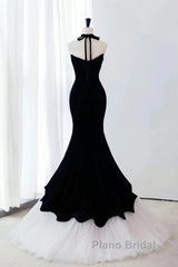 Black Sweetheart Mermaid Tulle Formal Prom Dresses