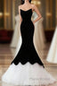 Black Sweetheart Mermaid Tulle Formal Prom Dresses