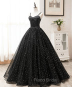 Black Sweetheart Straps Tulle Long Evening Gown Sleeveless Floor-Length Formal Prom Dresses Formal Prom Dresses shops