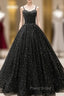 Black Sweetheart Straps Tulle Long Evening Gown Sleeveless Floor-Length Formal Prom Dresses Formal Prom Dresses shops