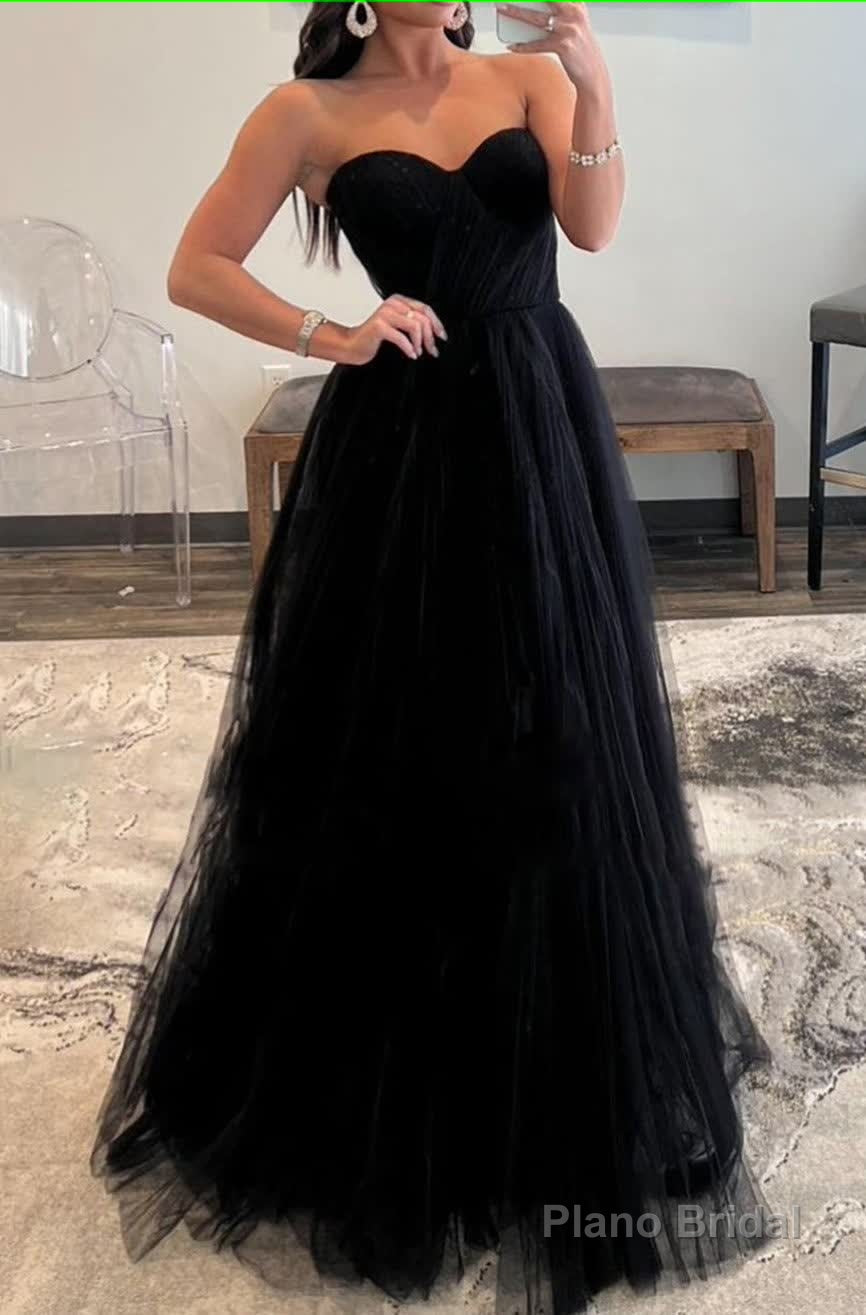 Black Sweetheart Tulle A-Line Prom Dress Main image