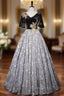 Black Velvet Appliques Quinceanera Dresses
