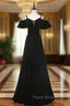 Black Velvet Spaghetti Straps Formal Prom Dresses