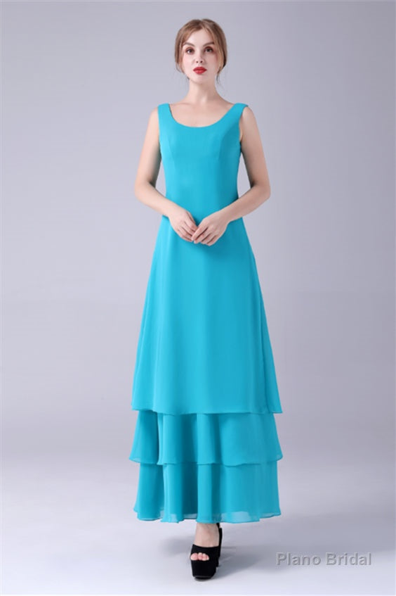 Blue Chiffon Mother Of The Bride Dresses With Jacket Secondary image