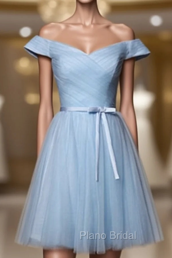 Blue Homecoming Cocktail Dresses Knee Length