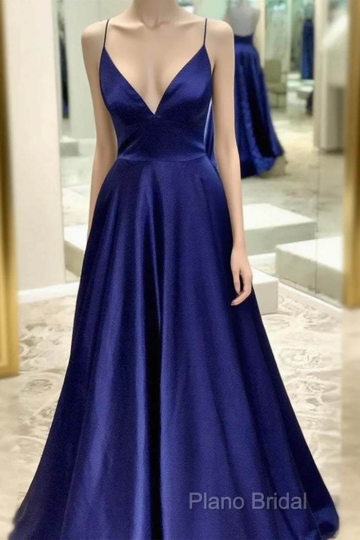 Blue Formal Prom Dresses Low Cut , Formal Dresses, Formal Dresses, Dance Dresses, Graduation Party Dresses Main image