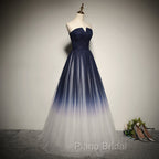 Blue Formal Prom Dresses Tulle LongEvening Dresses