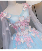 Blue Tulle Formal Dresses with Pink Lace Blue Ball Gown Sweet 16 Dresses Formal Prom Dresses shops
