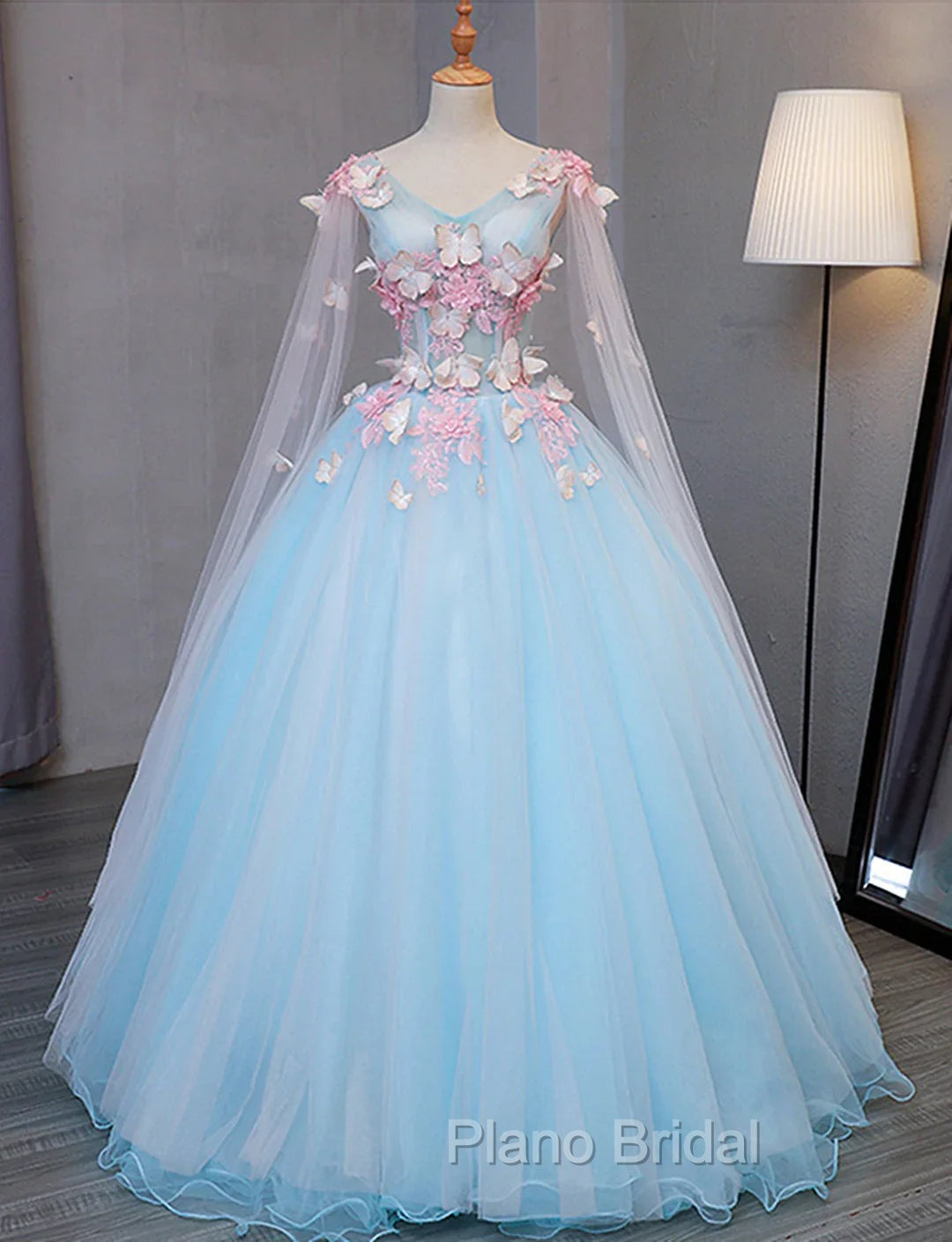 Blue Tulle Formal Dresses with Pink Lace Blue Ball Gown Sweet 16 Dresses Formal Prom Dresses shops