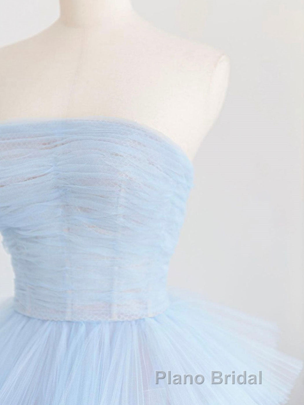 Blue tulle long Formal Prom dress, blue tulle evening dress Main image