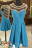 Blue Women Dresses Homecoming Dresses Cute Cocktail Dresses