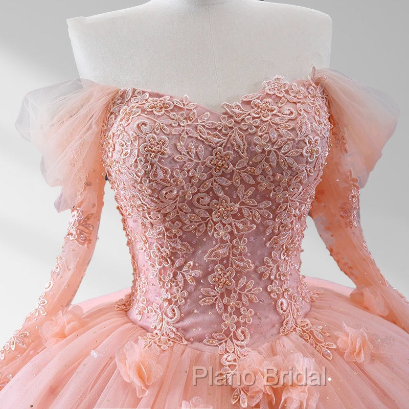 Blush Ball Gown Long Sleeves Sweetheart Quinceanera Dresses Secondary image