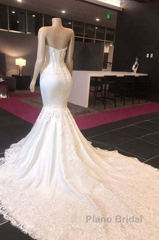 Luxury Sweetheart Appliques Mermaid Wedding Dress