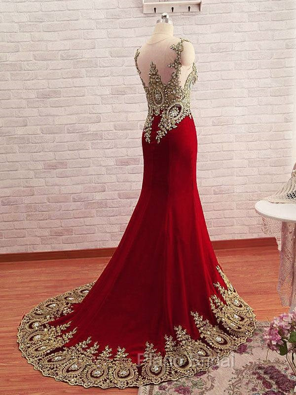 Burgundy Chiffon Lace Applique Long Formal Prom Dresses, Burgundy Evening Dresses Secondary image