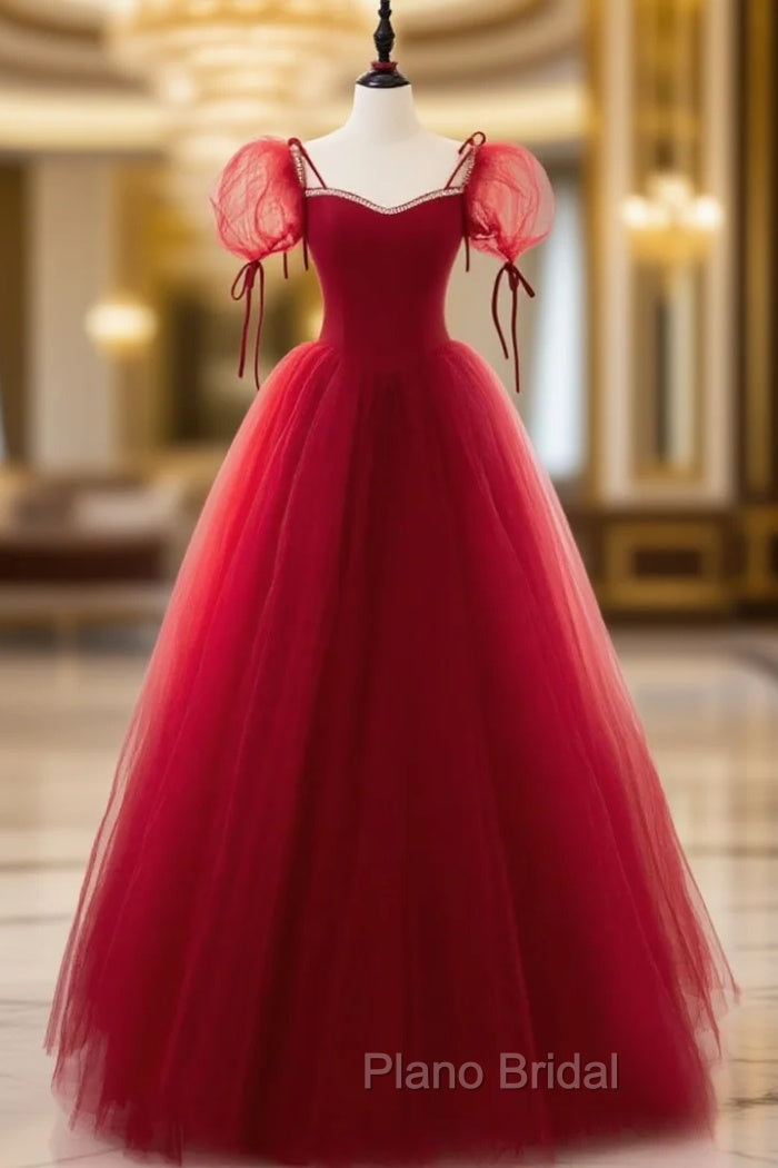 Burgundy Long Formal Prom Dresses, Burgundy Formal Graduation Dresses Main image