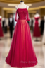 Burgundy Tulle Spaghetti Straps Beading Pleats Formal Prom Dresses