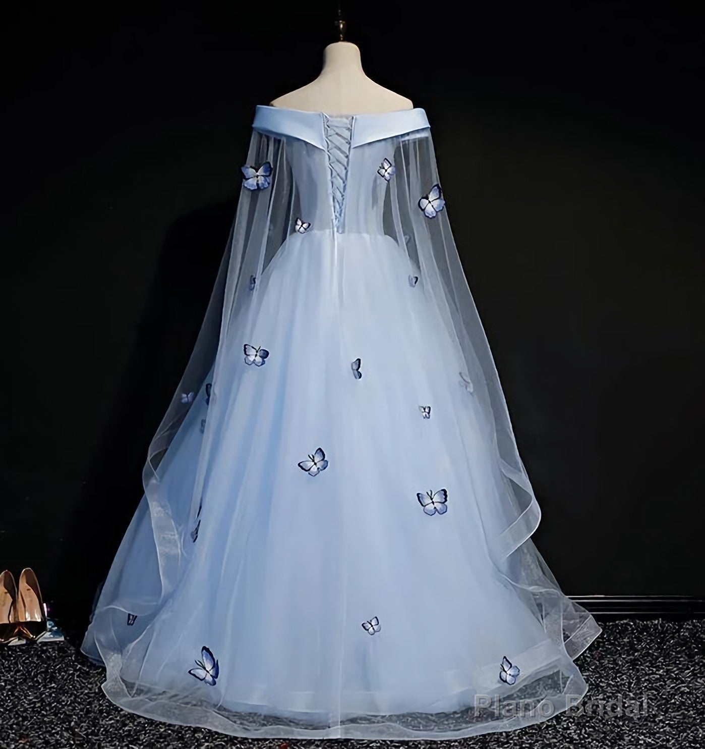 Beautiful Light Blue Ball Gown Lace Up Party Dress, Blue Prom Dress 2025 Main image